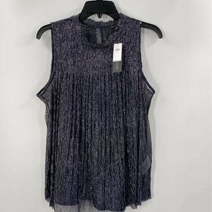 Banana Republic Tank Top Space Dye Smocked Keyhole